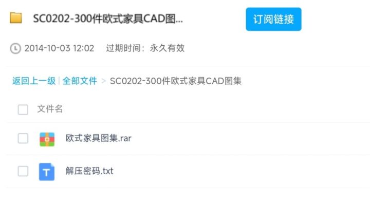 汇集300件欧式家具CAD图集 三视图设计图纸 素材资料(tbd)-1