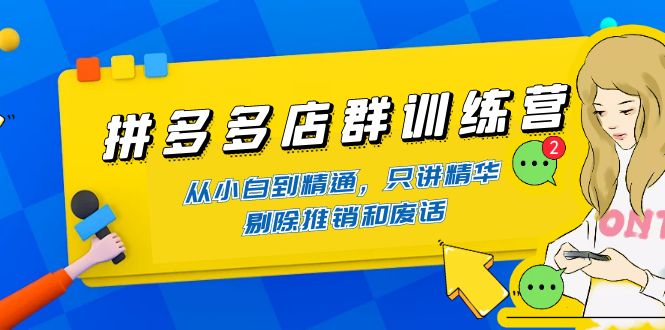 拼多多店群训练营 课程从基础到运营-构词网